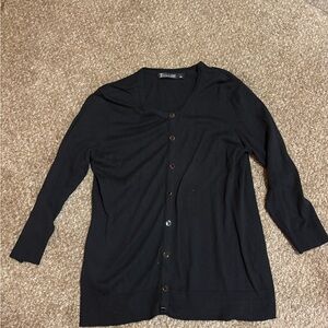 7th Avenue Design Studio Black Women's Cardigan - L